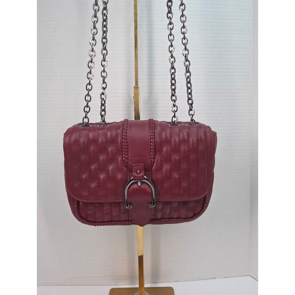 Longchamp Amazone Matelasse Quilted Leather Shoulder Bag Bordeaux 10022 941 009